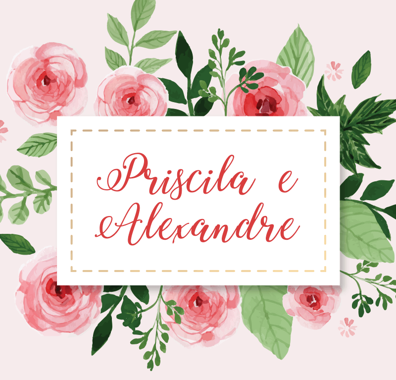 Os detalhes do casamento de Priscila e Alexandre